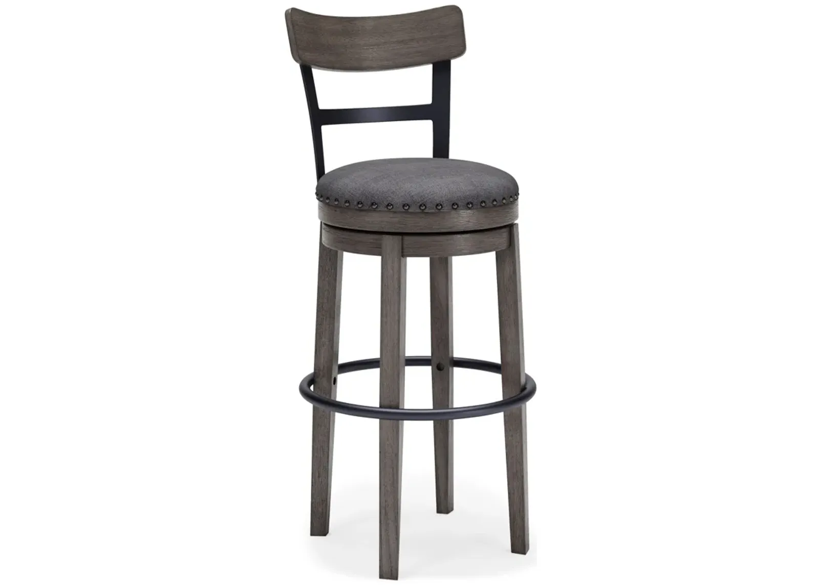 Caitbrook - Gray - Tall Uph Swivel Barstool