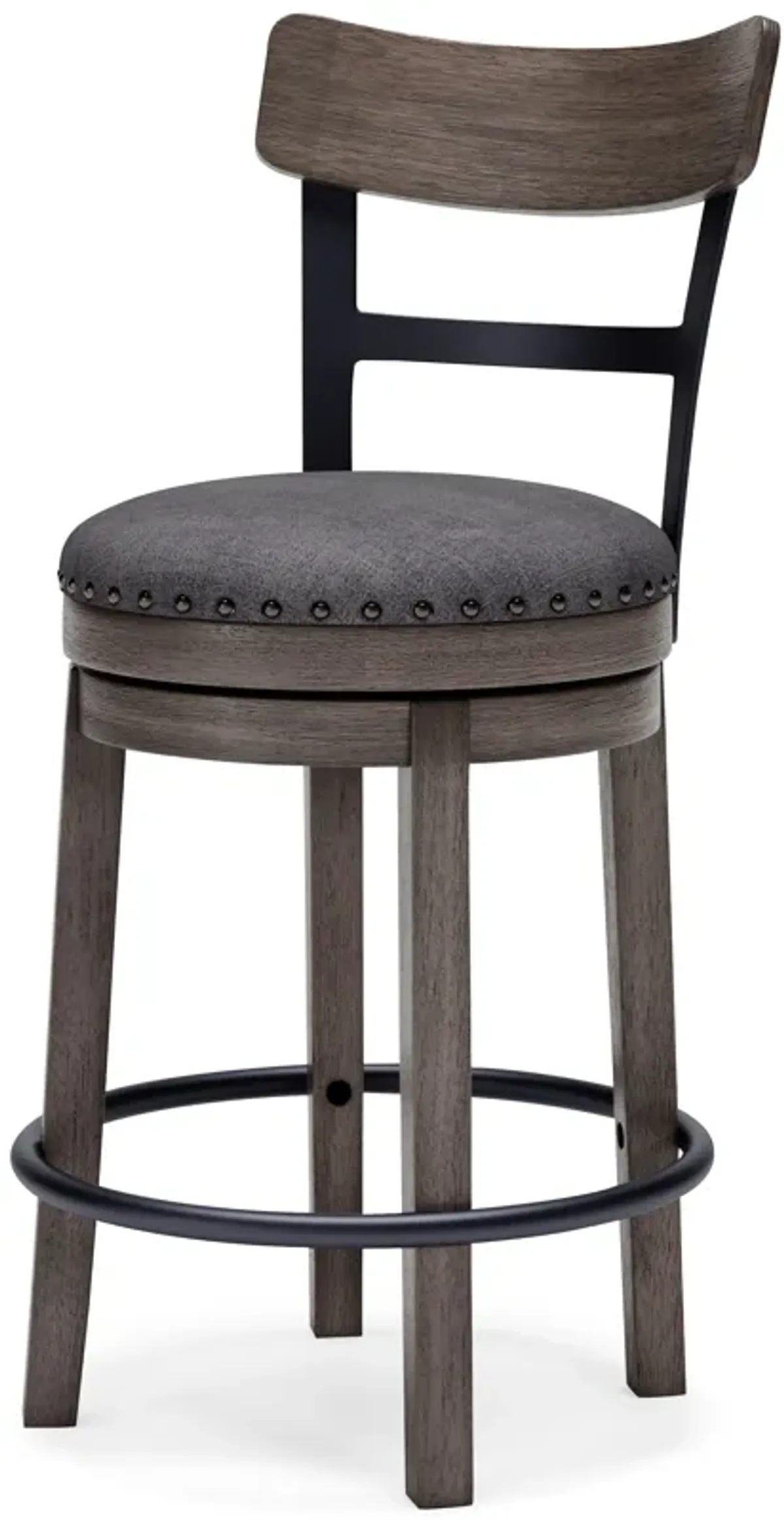 Caitbrook - Gray - Uph Swivel Barstool