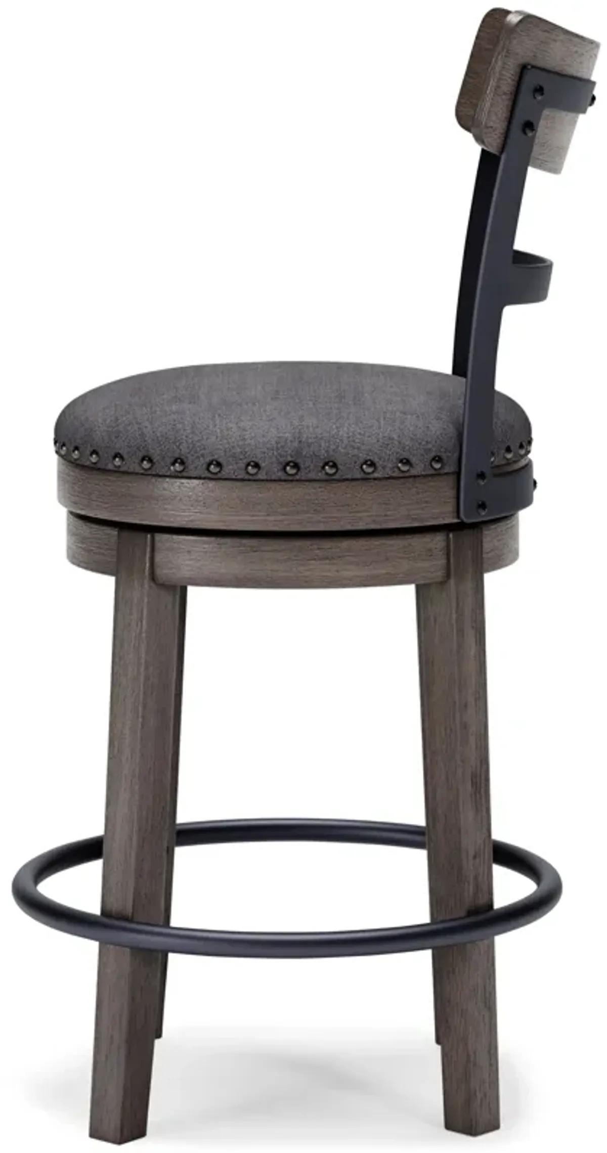 Caitbrook - Gray - Uph Swivel Barstool