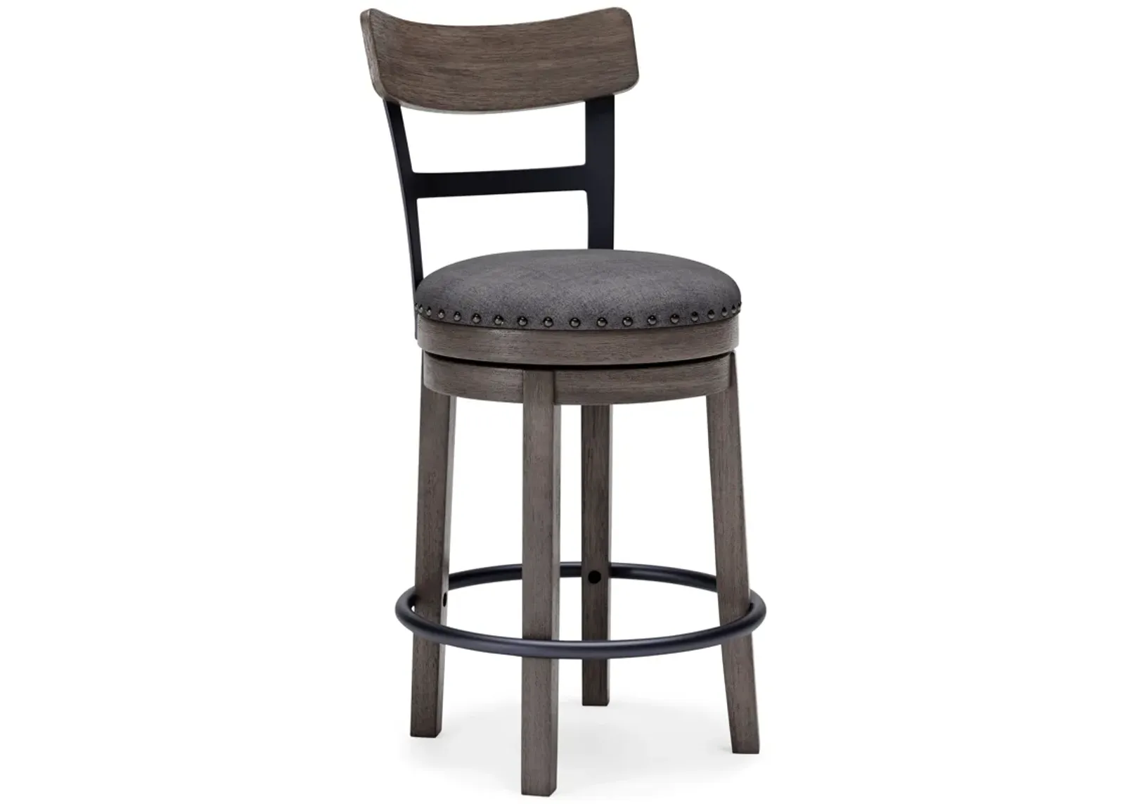 Caitbrook - Gray - Uph Swivel Barstool