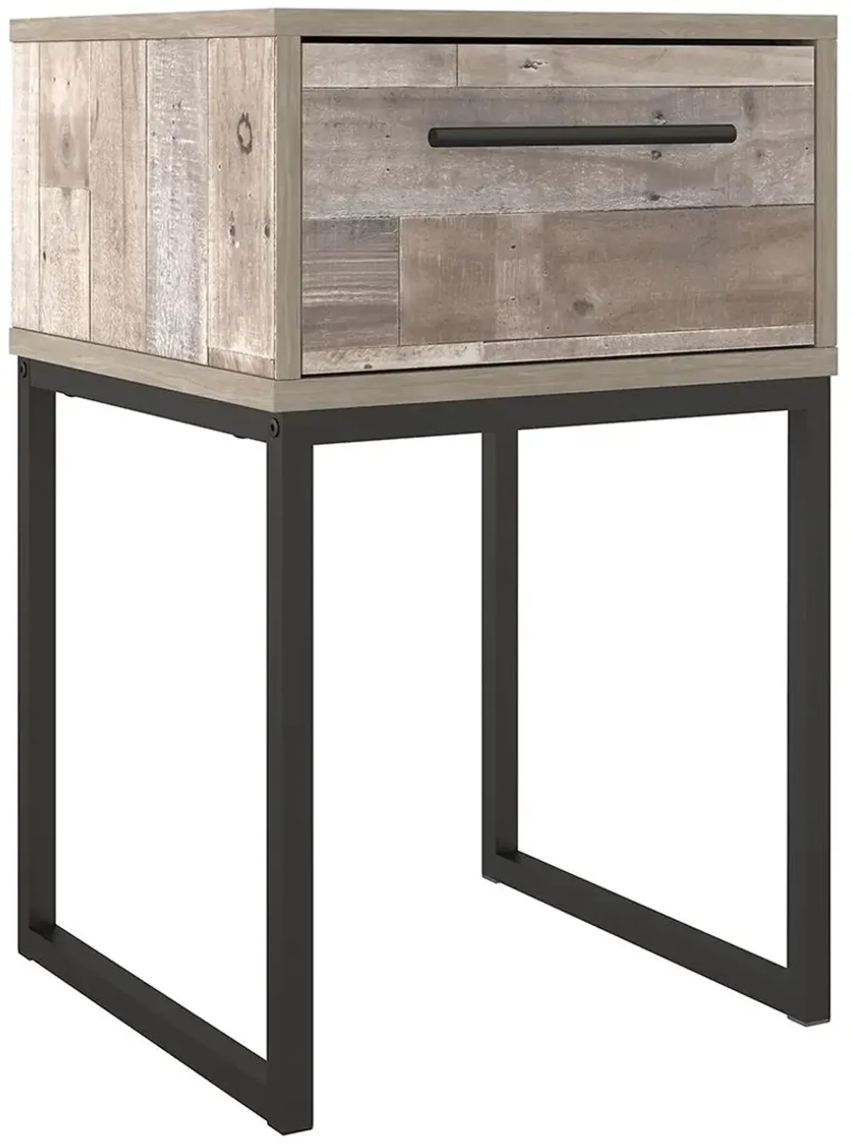 Neilsville - One Drawer Night Stand - Vinyl-Wrapped - Whitewash