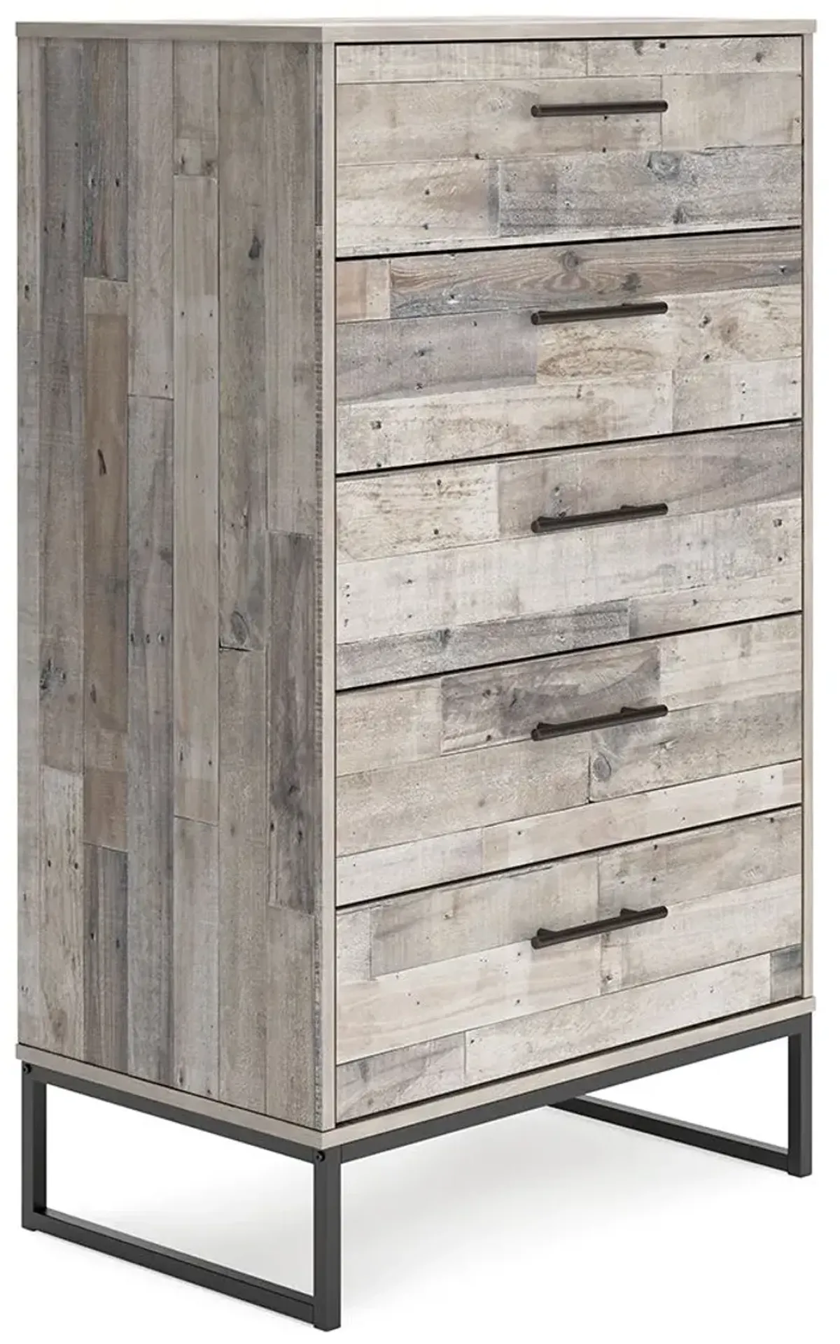 Neilsville - Five Drawer Chest - Whitewash