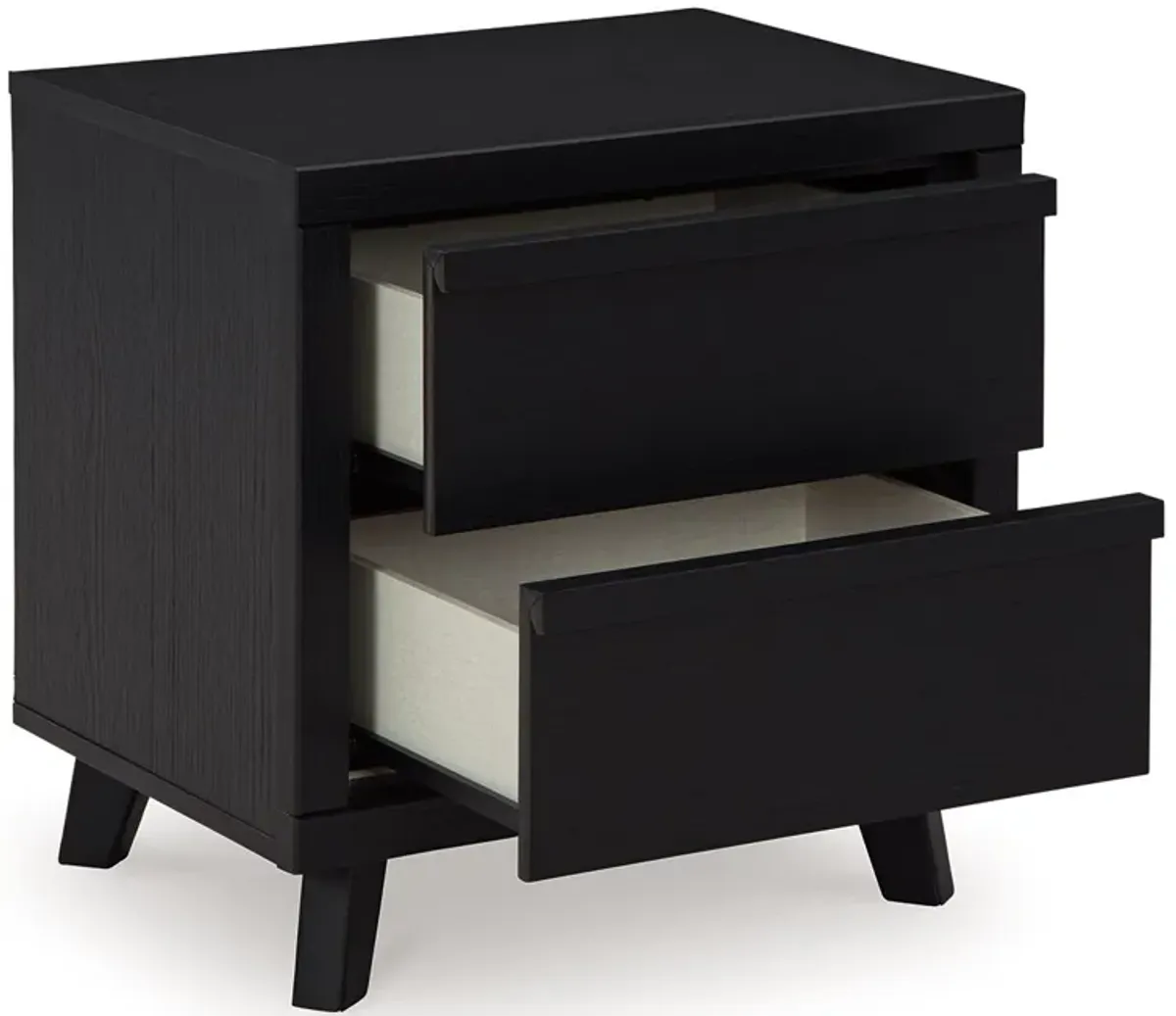 Danziar - Black - Two Drawer Night Stand