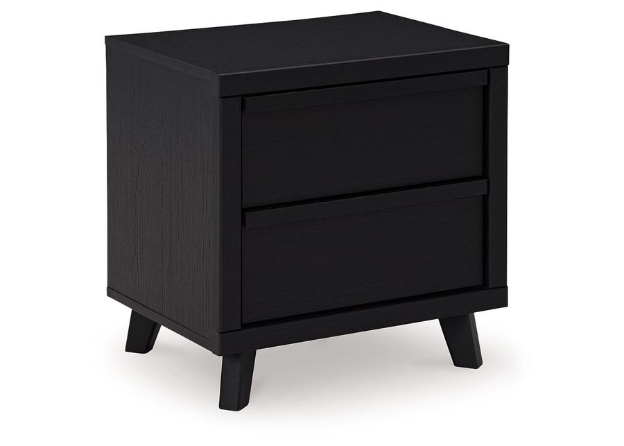 Danziar - Black - Two Drawer Night Stand