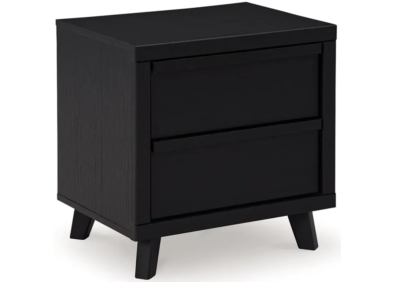 Danziar - Black - Two Drawer Night Stand