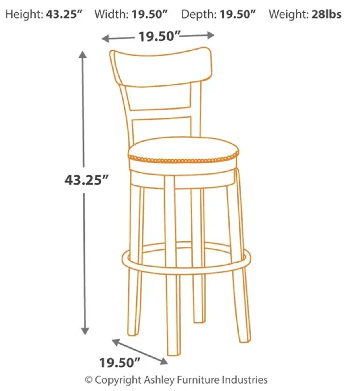 Pinnadel - Swivel Barstool