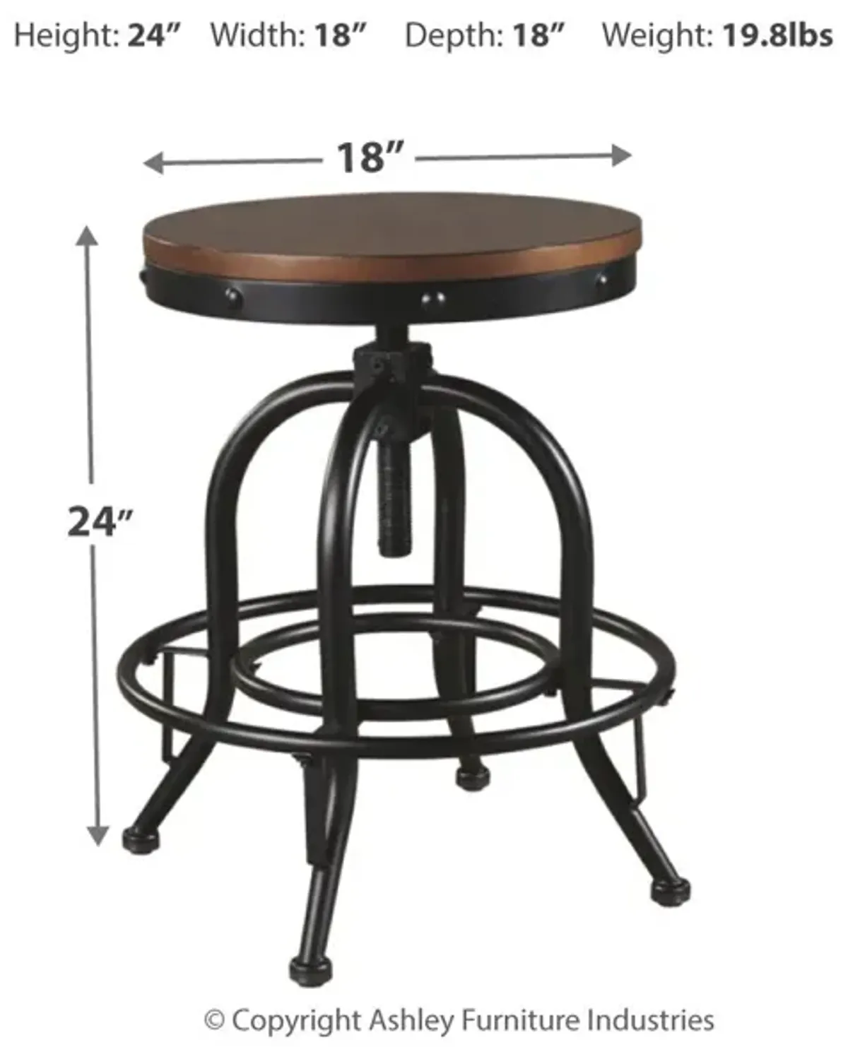 Valebeck - Swivel Barstool (Set of 2)