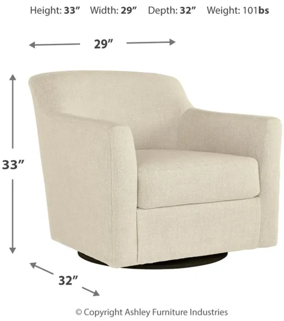 Bradney - Swivel Accent Chair