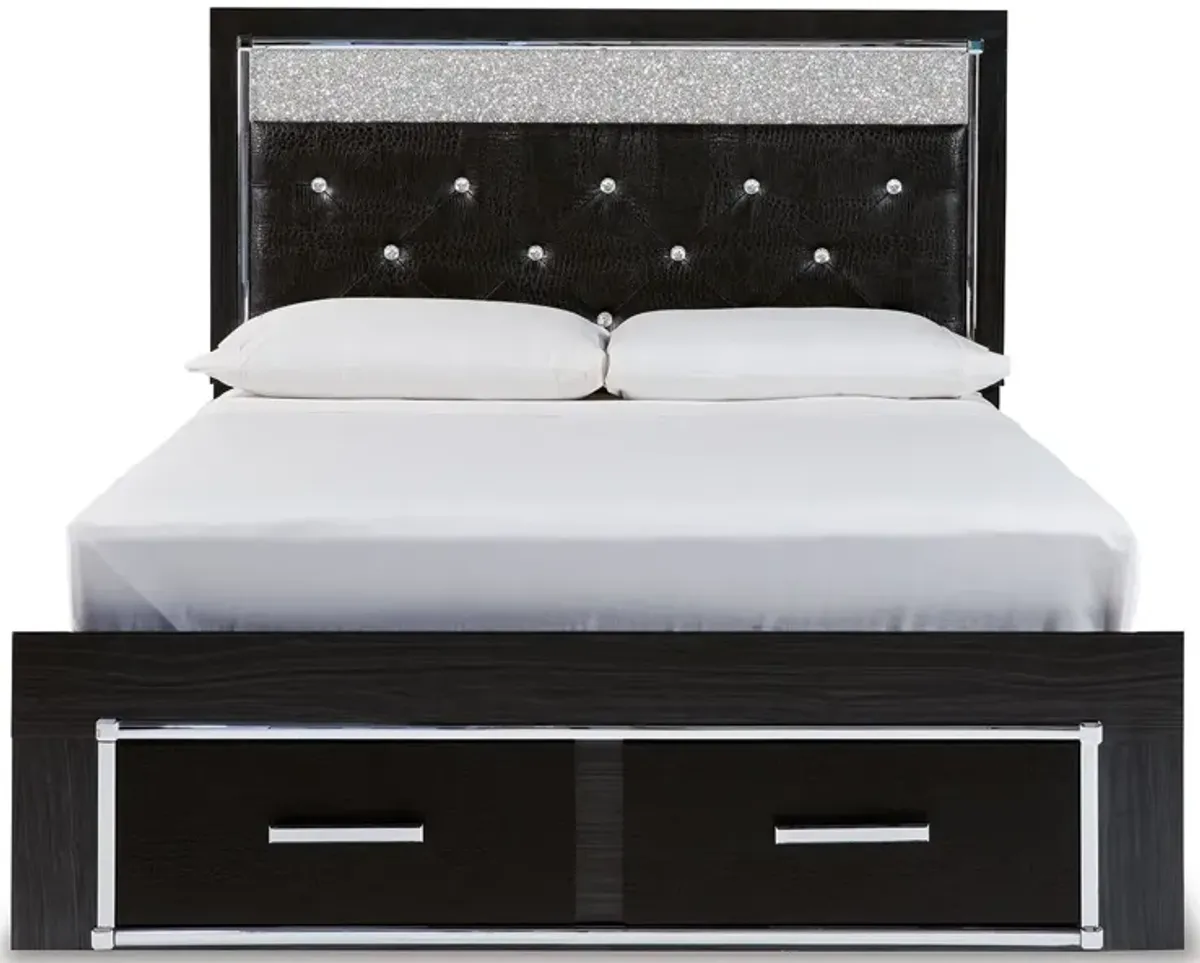 Kaydell - Upholstered Panel Storage Platform Bed