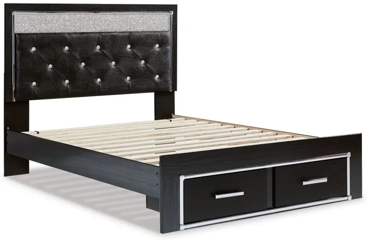 Kaydell - Upholstered Panel Storage Platform Bed