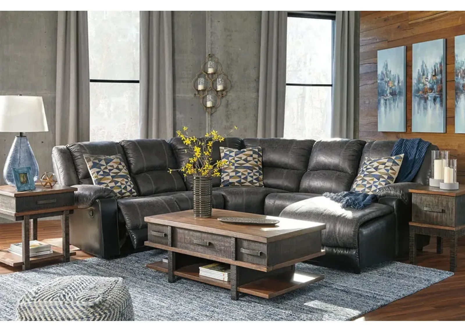 Nantahala - Reclining Sectional With Chaise