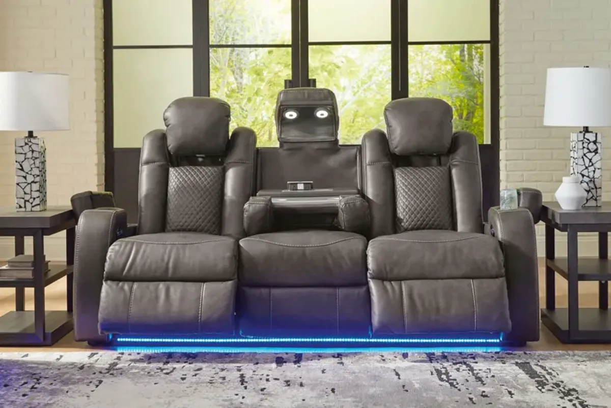 Fyne-dyme - Power Reclining Sofa With Adj Headrest