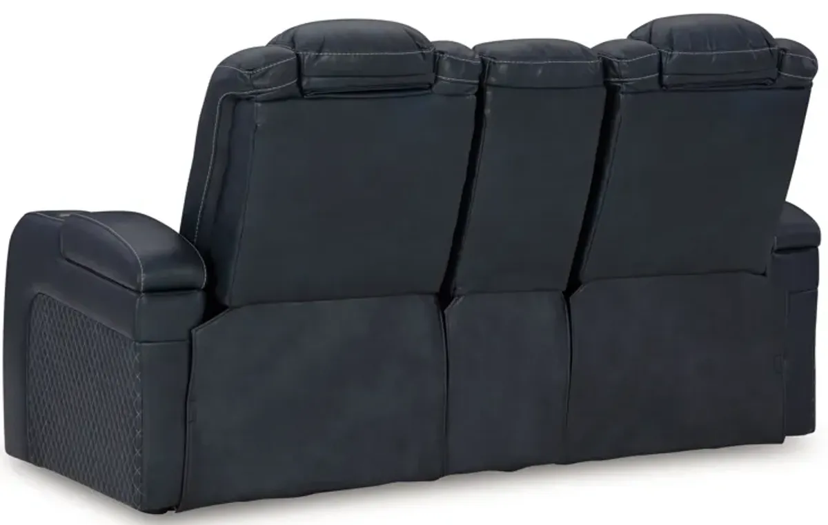 Fyne-dyme - Power Reclining Loveseat With Console/Adj Hdrst