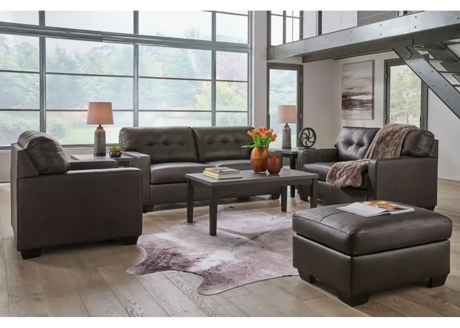 Belziani - Storm - 4 Pc. - Sofa, Loveseat, Chair And A Half, Ottoman