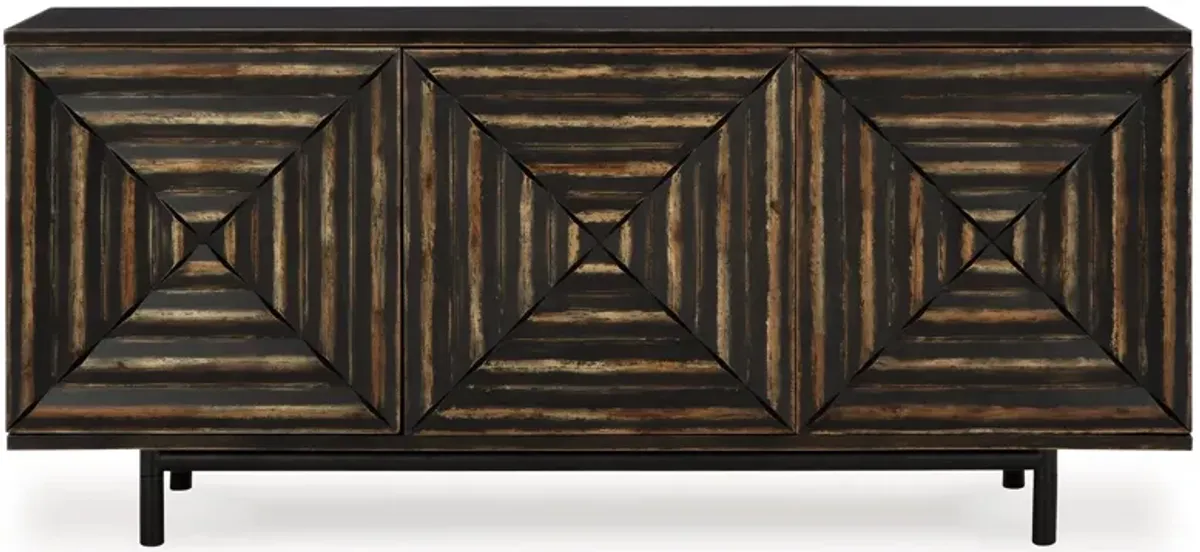 Fair Ridge - Accent Cabinet - Distressed Black