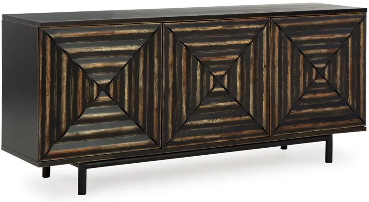 Fair Ridge - Accent Cabinet - Distressed Black