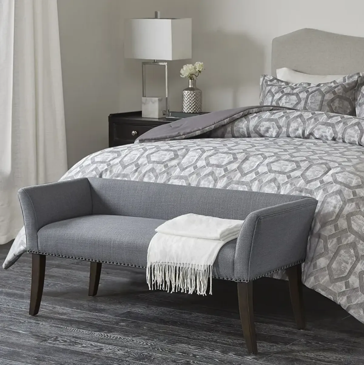 Welburn - Accent Bench - Slate Blue