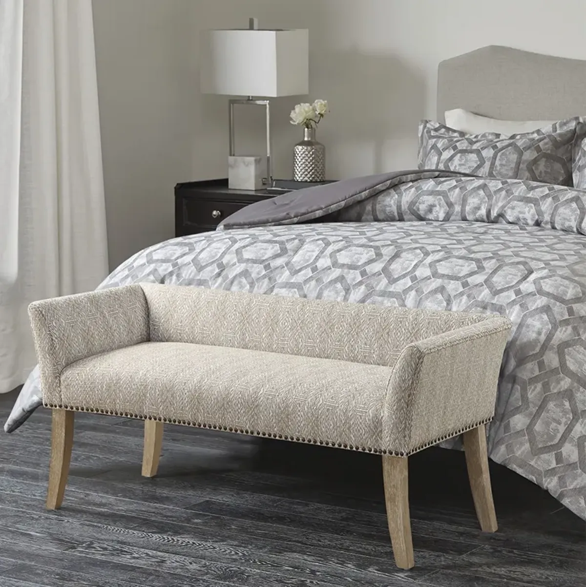 Welburn - Accent Bench - Taupe Multi