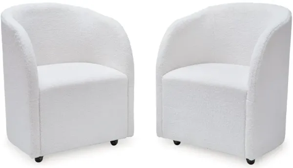 Rowanbeck - Ivory - Dining Upholstered Arm Chair (Set of 2)
