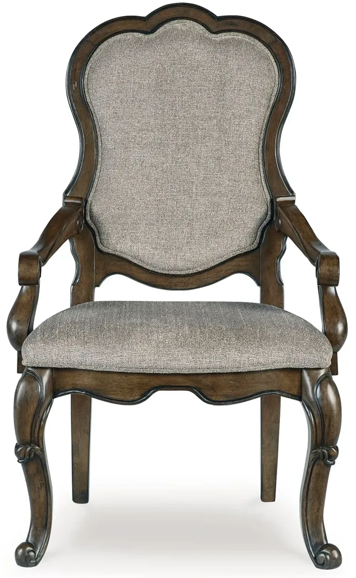 Maylee - Dining Upholstered Arm Chair (Set of 2) - Dark Brown