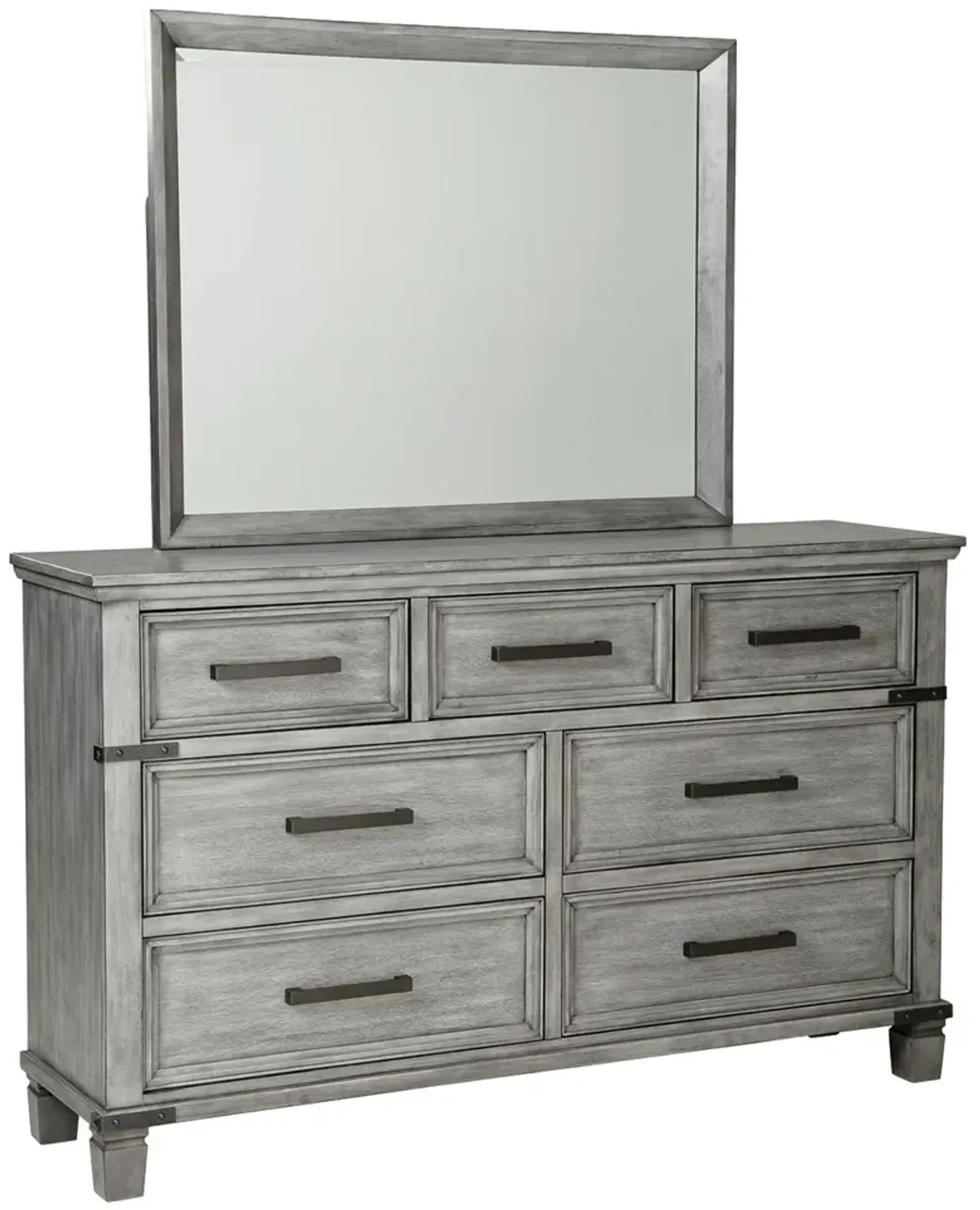 Russelyn - Gray - Dresser, Mirror