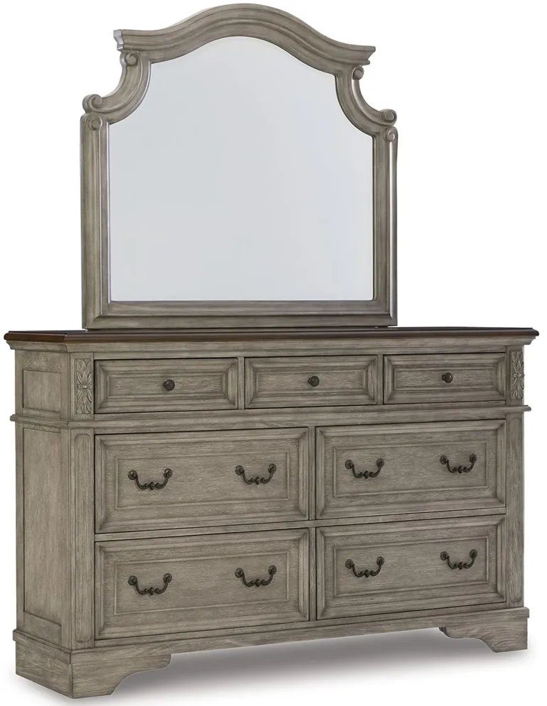 Lodenbay - Antique Gray - Dresser, Mirror