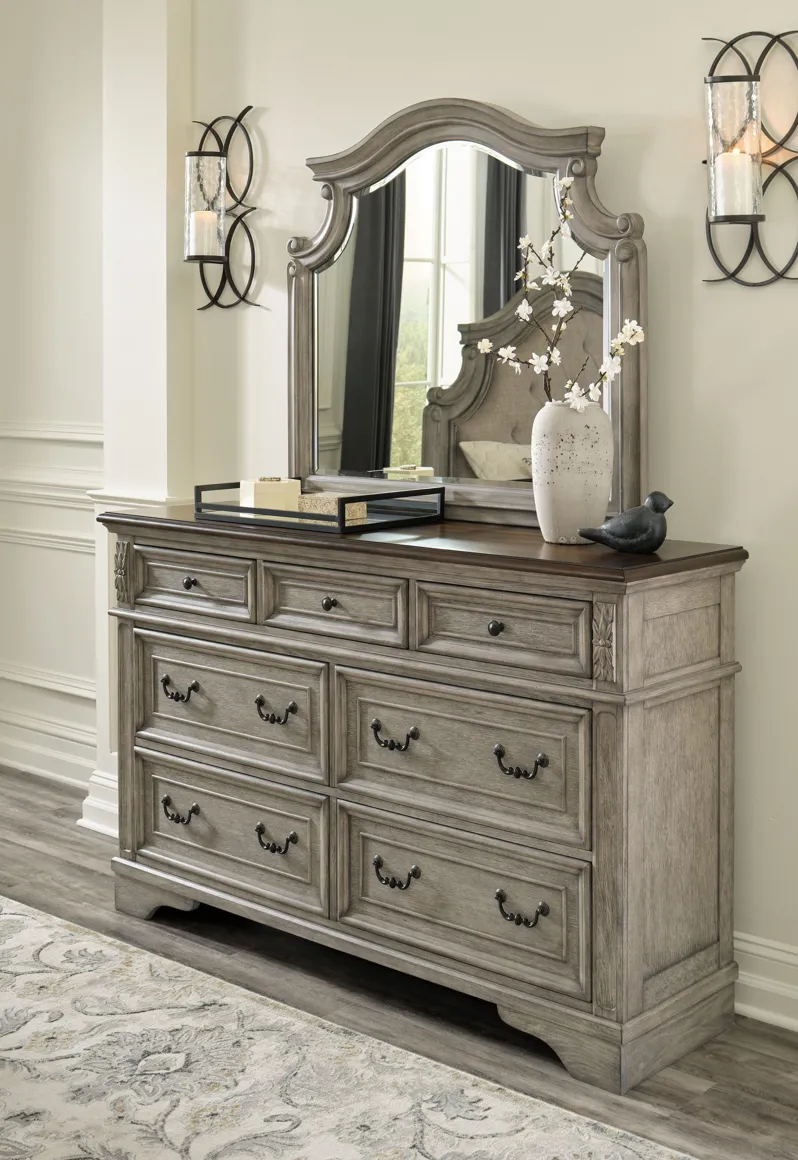 Lodenbay - Antique Gray - Dresser, Mirror