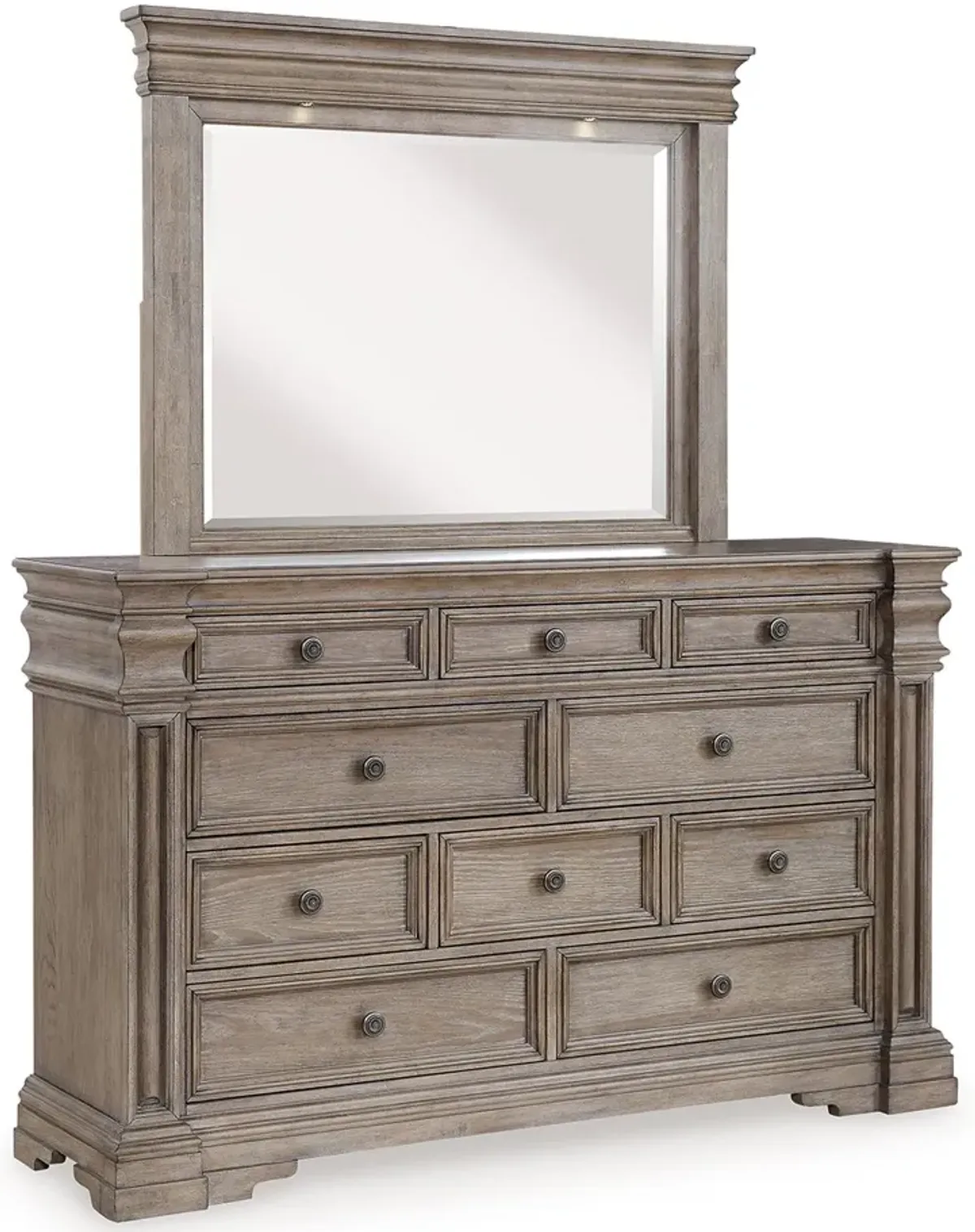 Blairhurst - Light Grayish Brown - Dresser And Mirror