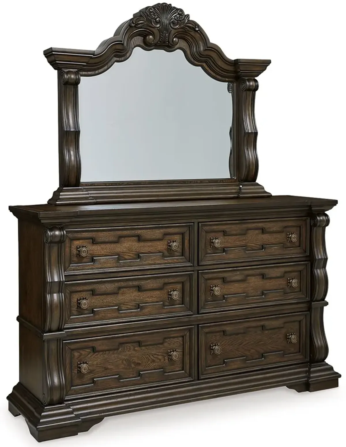 Maylee - Dark Brown - Dresser And Mirror