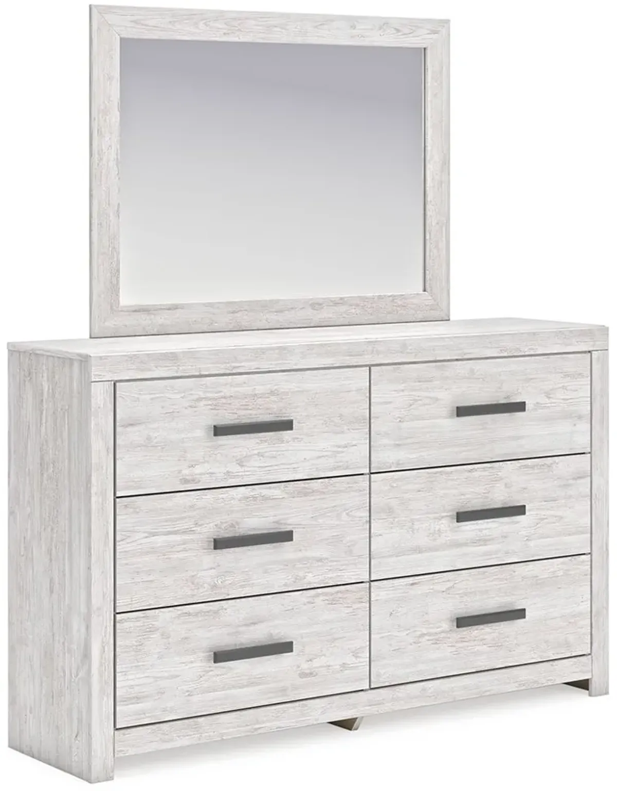 Cayboni - Dresser And Mirror - Whitewash