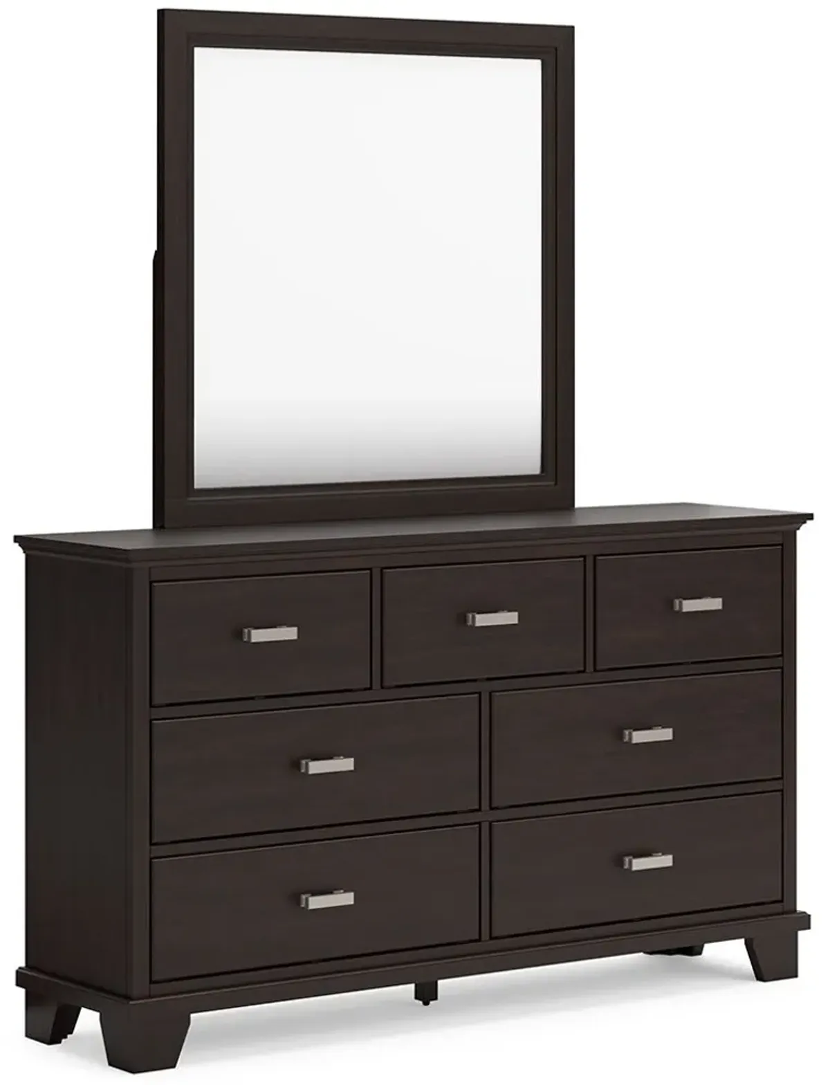 Covetown - Dark Brown - Dresser And Mirror