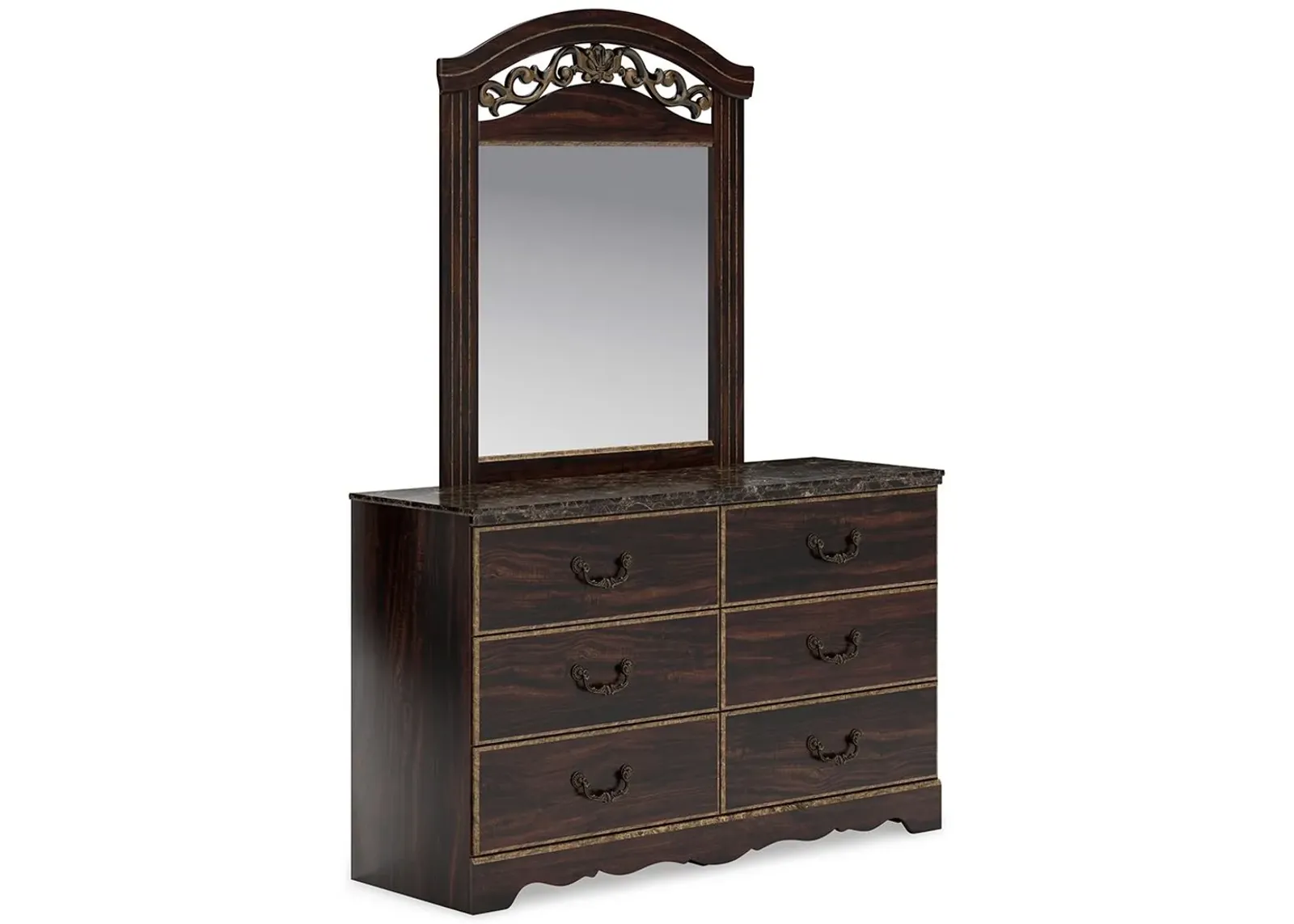 Glosmount - Two-tone - Dresser And Mirror