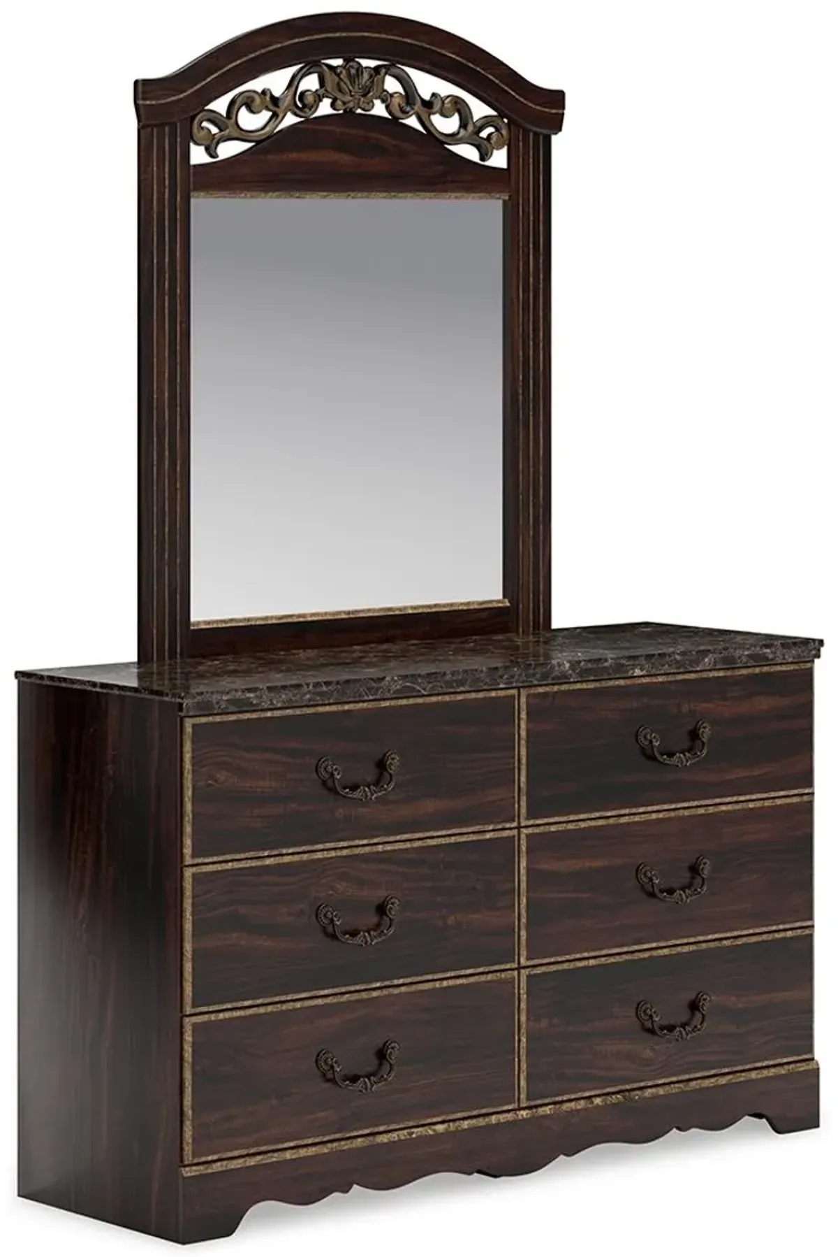 Glosmount - Two-tone - Dresser And Mirror