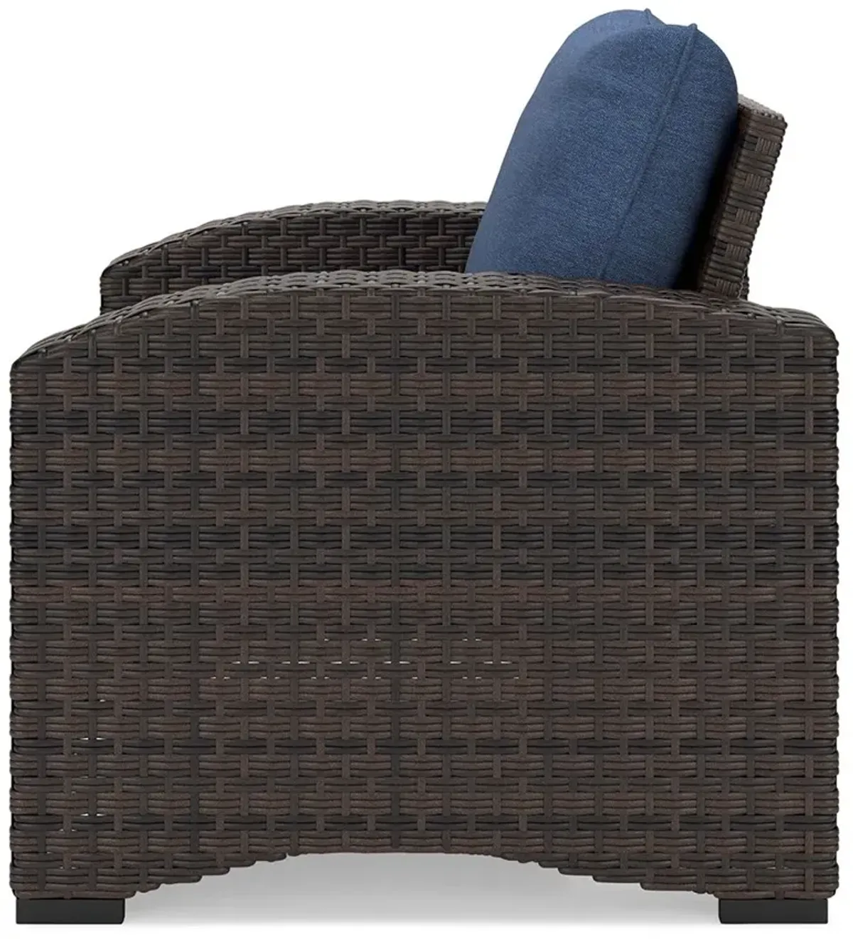 Windglow - Blue / Brown - Lounge Chair With Cushion