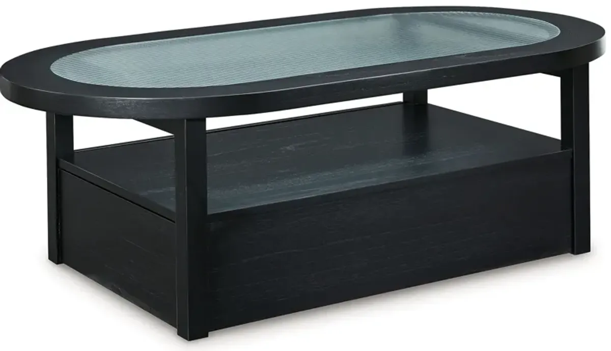 Winbardi - Black - Oval Cocktail Table