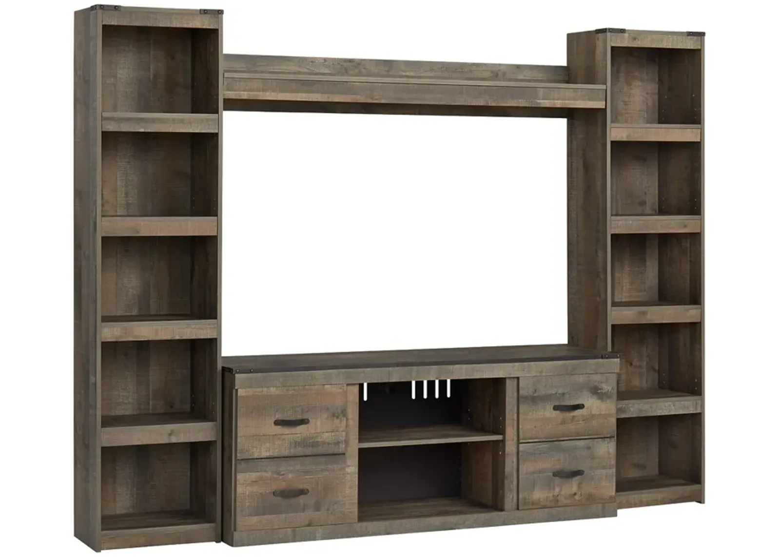 Trinell - 4-Piece Entertainment Center With 60" TV Stand