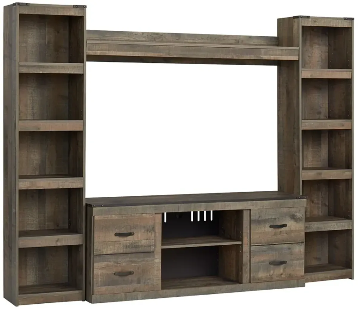 Trinell - 4-Piece Entertainment Center With 60" TV Stand