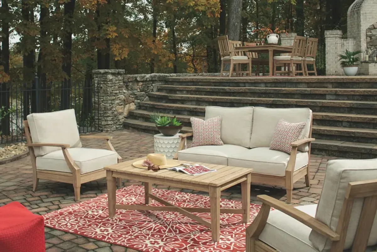 Clare - Beige - Loveseat w/Cushion