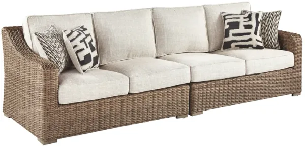 Beachcroft - RAF/LAF Loveseat w/Cush (Set of 2) - Beige