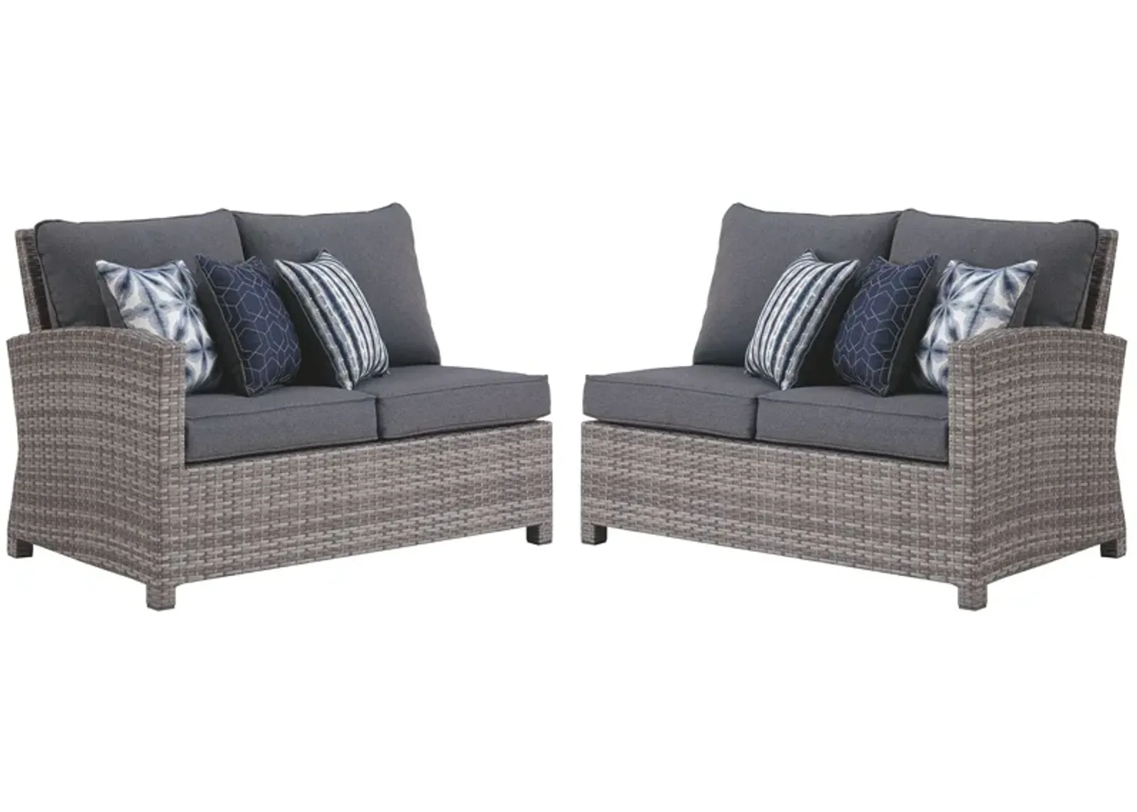 Salem - Gray - Raf / Laf Loveseat W/Cush (Set of 2)