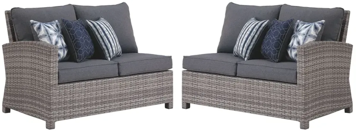 Salem - Gray - Raf / Laf Loveseat W/Cush (Set of 2)