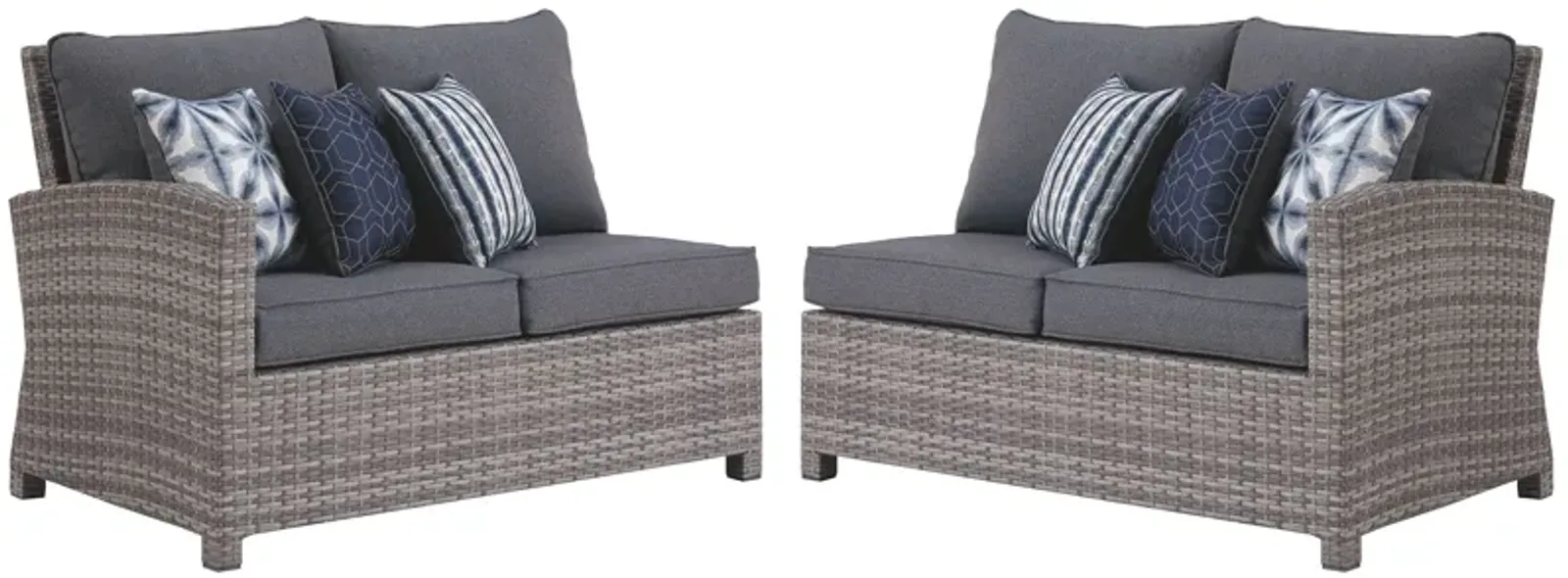 Salem - Gray - Raf / Laf Loveseat W/Cush (Set of 2)