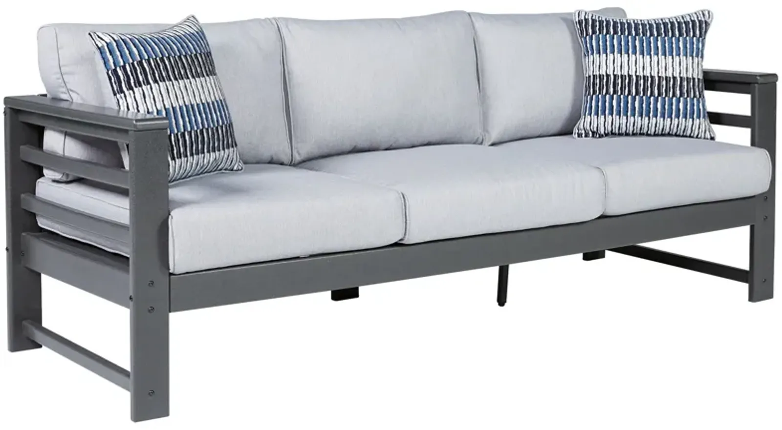 Amora - Charcoal Gray - Sofa With Cushion