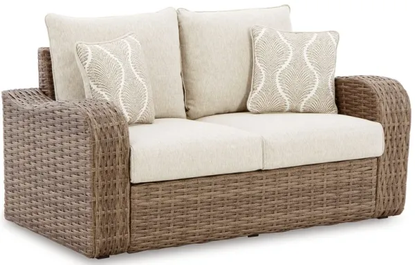 Sandy Bloom - Beige - Loveseat W/Cushion