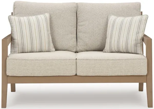 Hallow Creek - Loveseat With Cushion - Driftwood