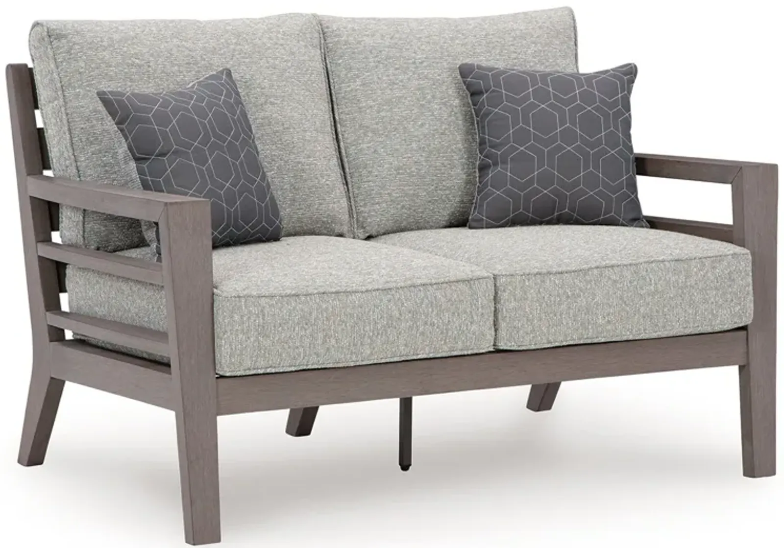 Hillside Barn - Gray / Brown - Loveseat W/Cushion