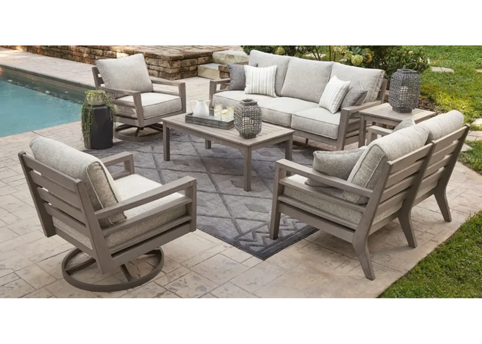 Hillside Barn - Gray / Brown - 6 Pc. - Lounge Set