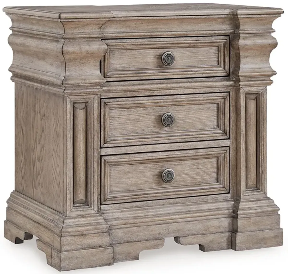 Blairhurst - Three Drawer Night Stand - Light Grayish Brown