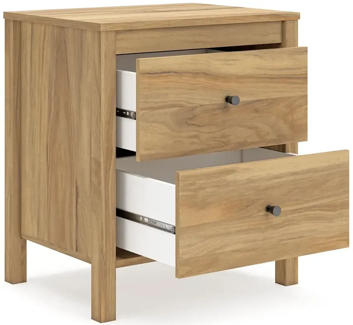 Bermacy - Light Brown - Two Drawer Night Stand