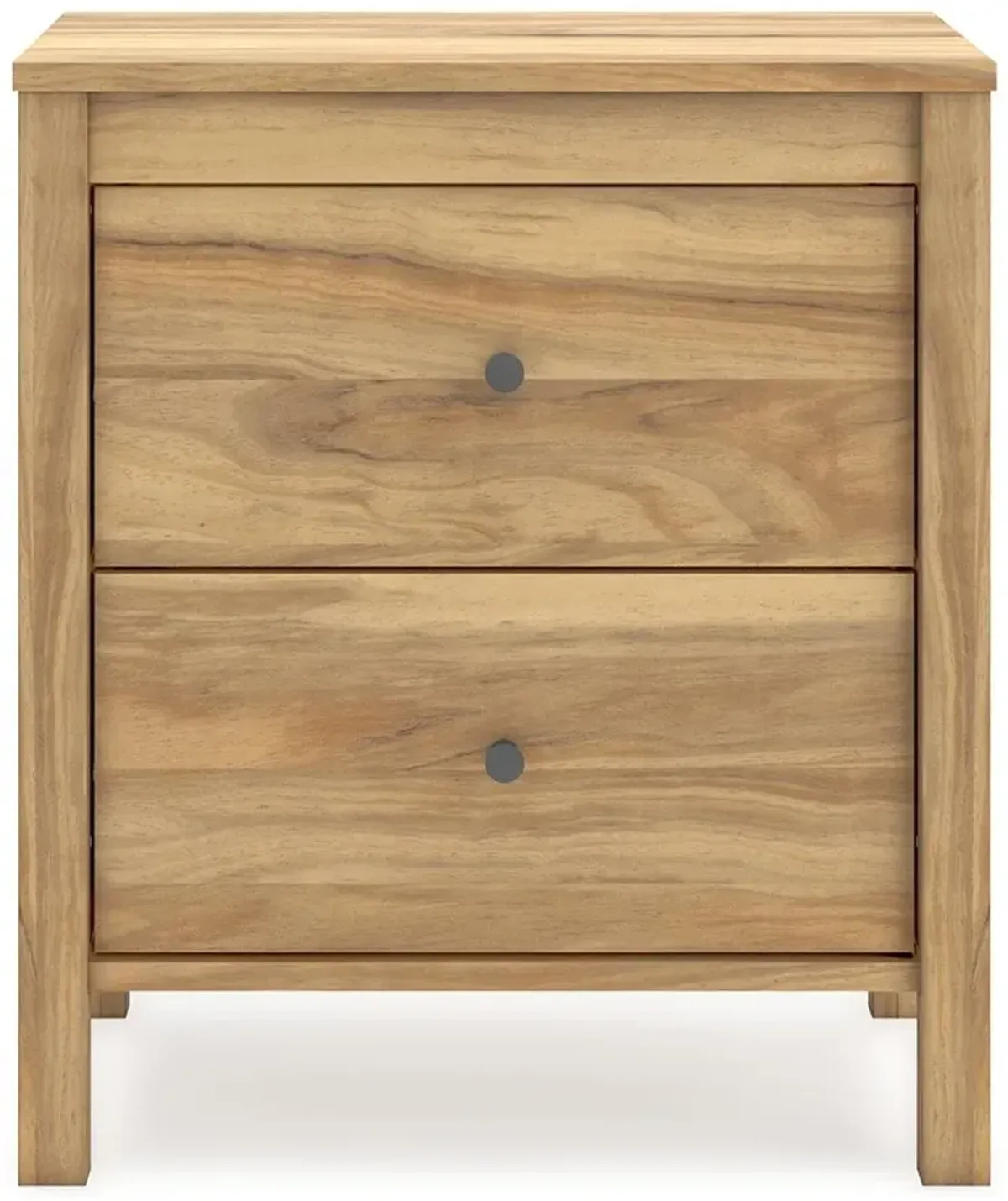 Bermacy - Light Brown - Two Drawer Night Stand